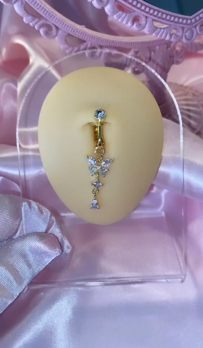 Fake belly button piercing Mariposa Gold