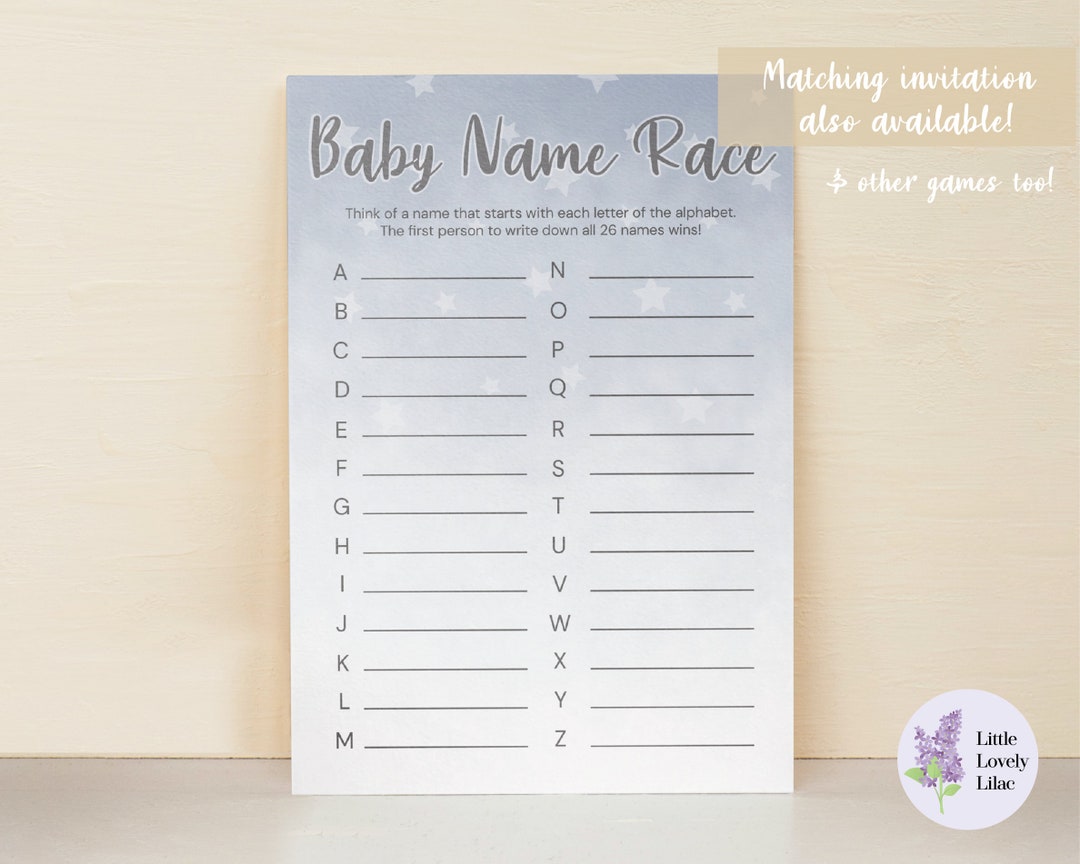 Baby Shower Game Printable Baby Shower Game Blue Baby Shower Game Baby