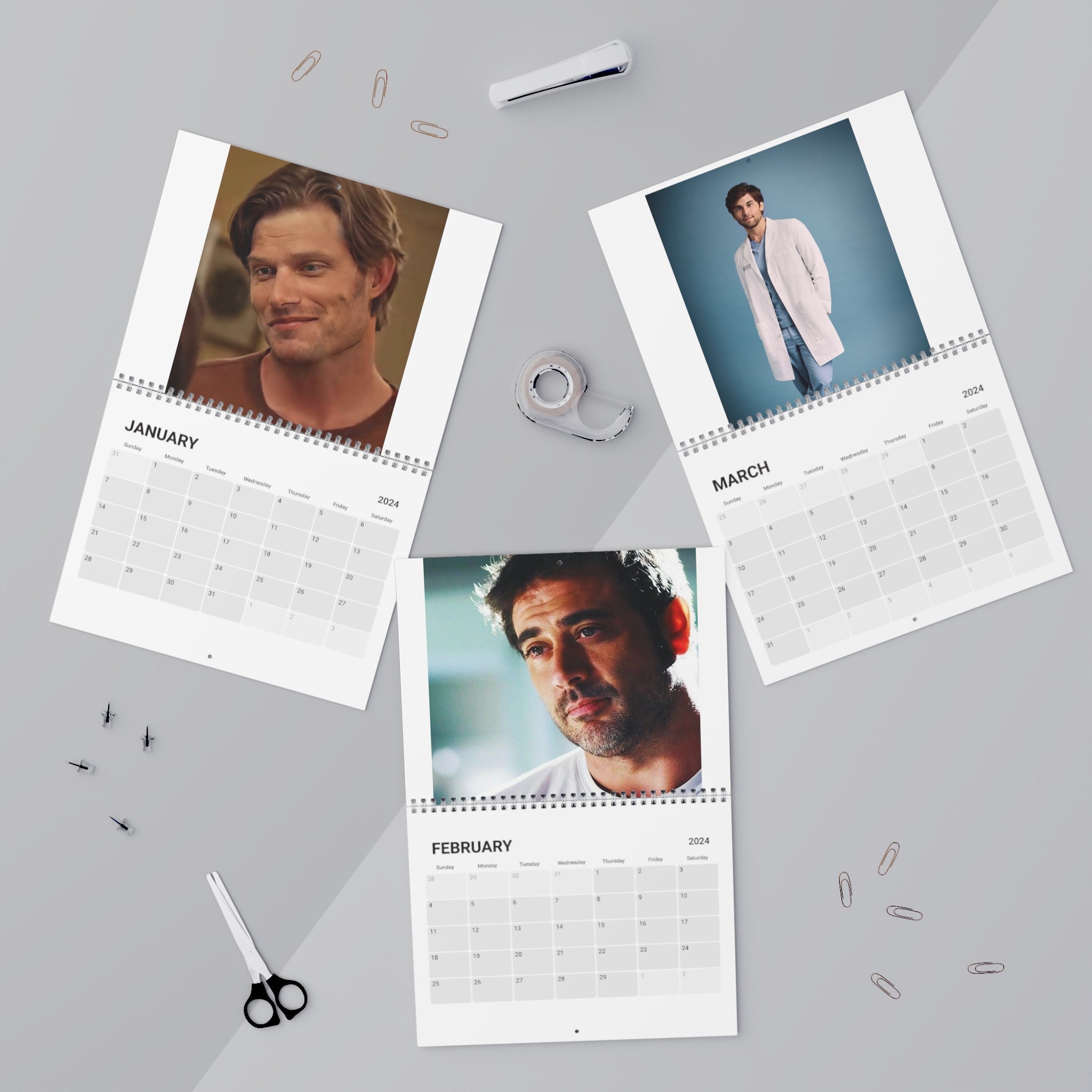 Men of Greys Anatomy Calendar 2024 Etsy