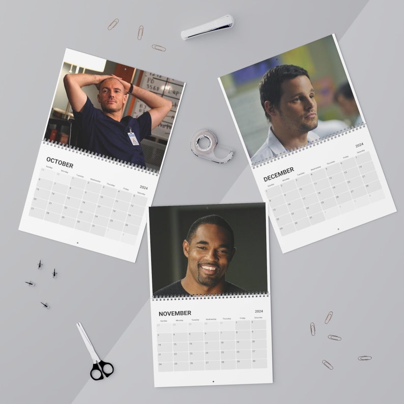 Men of Greys Anatomy Calendar 2024 Etsy