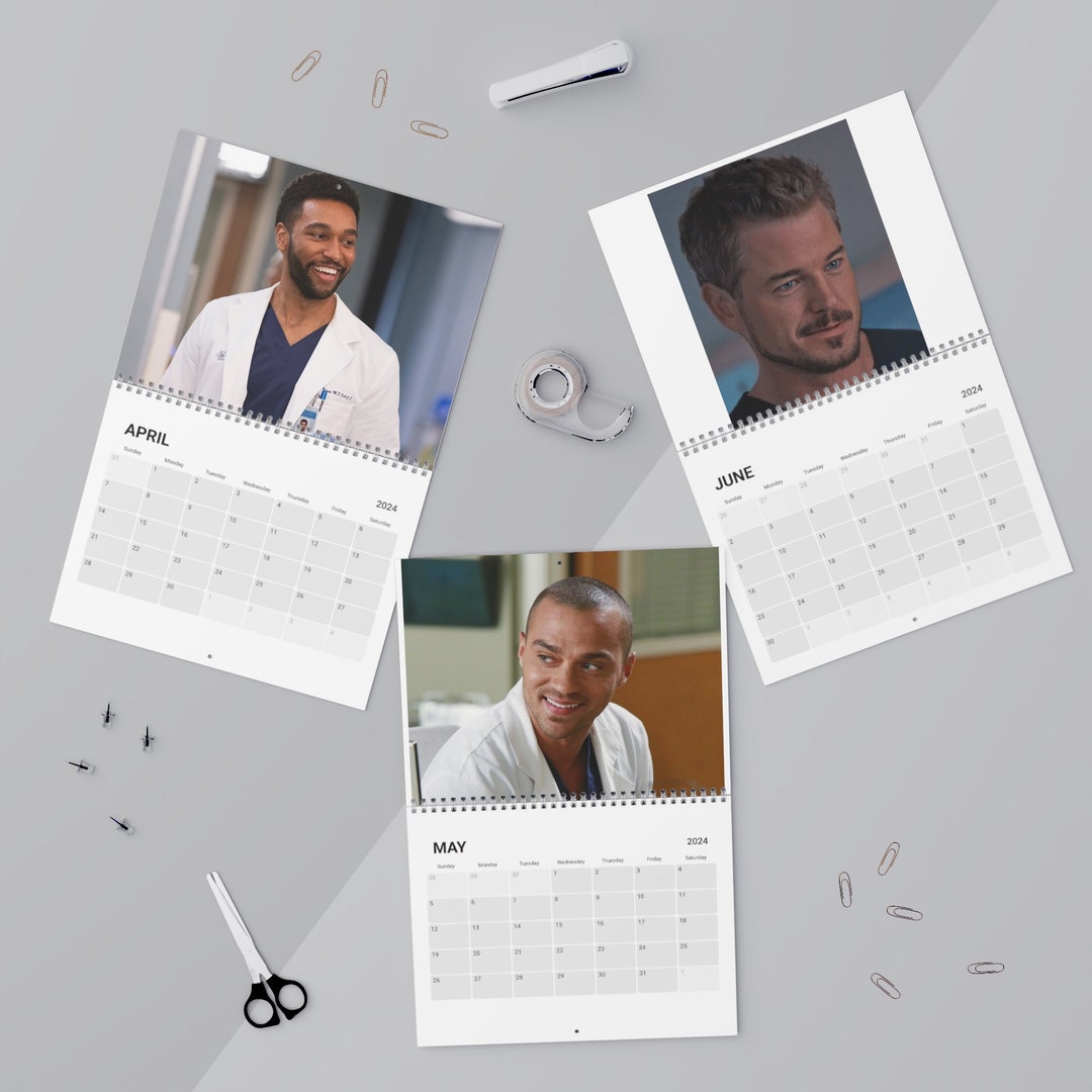 Men Of Greys Anatomy Calendar 2024 Etsy