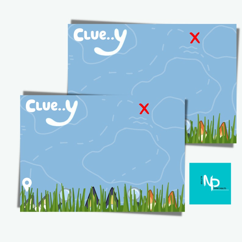 Scavenger Hunt Clue Cards Bluey Themed Printable Instantly Download in ...