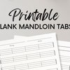 Blank Mandolin Tab Sheets for Bluegrass Beginners Intermediates Experts ...