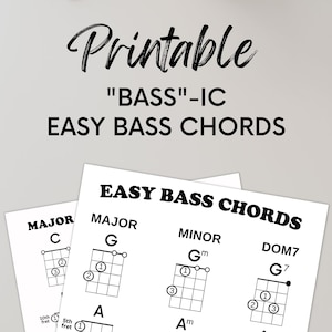 Bass Guitar Chord Chart for Beginners: 18 Common Chords (PDF)