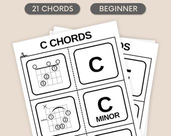 Guitar Chord Flash Cards – Printable PDF for Beginner Students