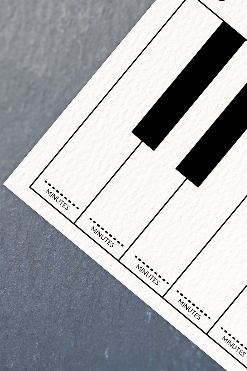 Piano Practice Chart: Fun Music Education Tracker (PDF Download) - Etsy