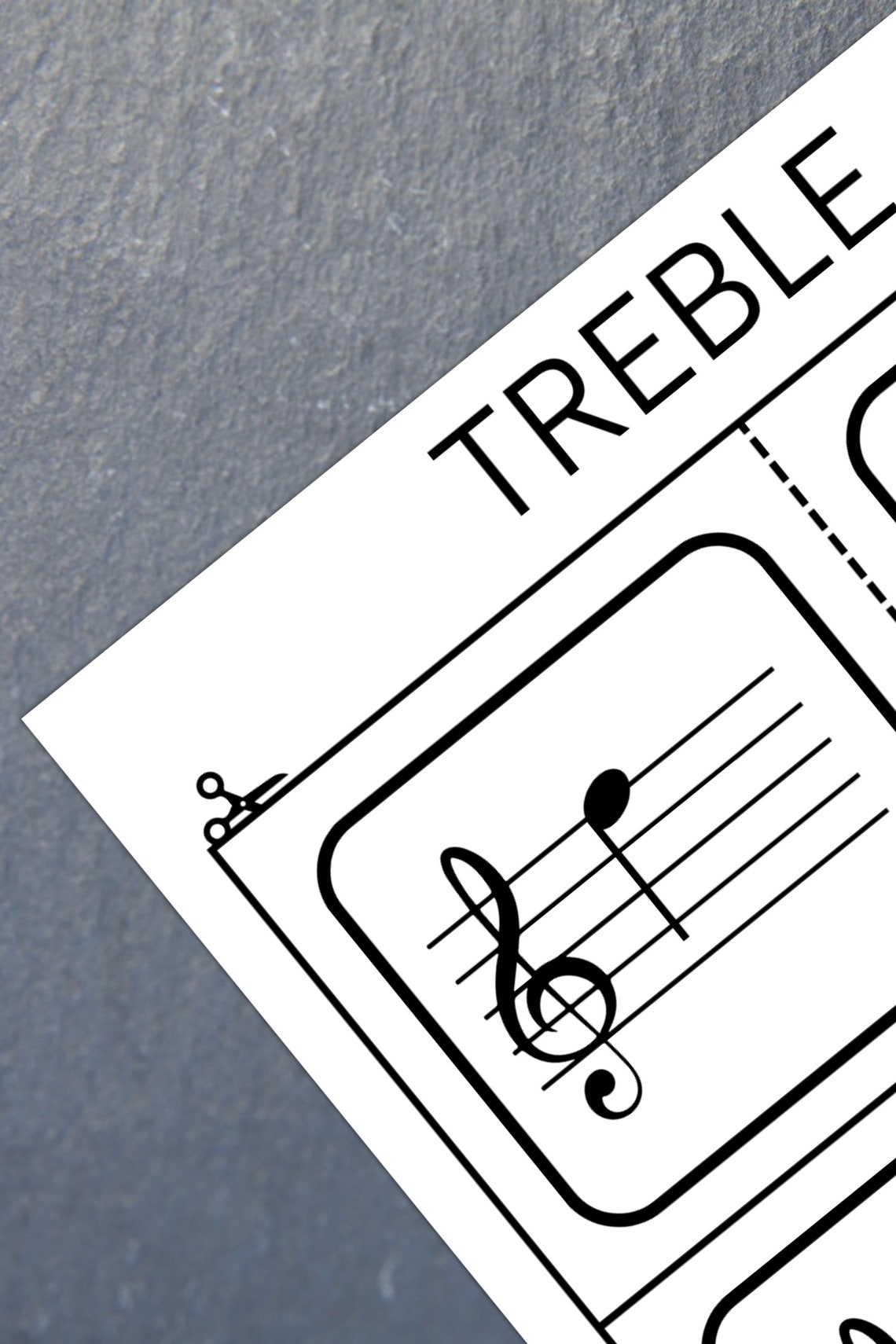 Treble Clef Flash Cards for Beginner Musicians Who Want to Learn Music Theory for Students