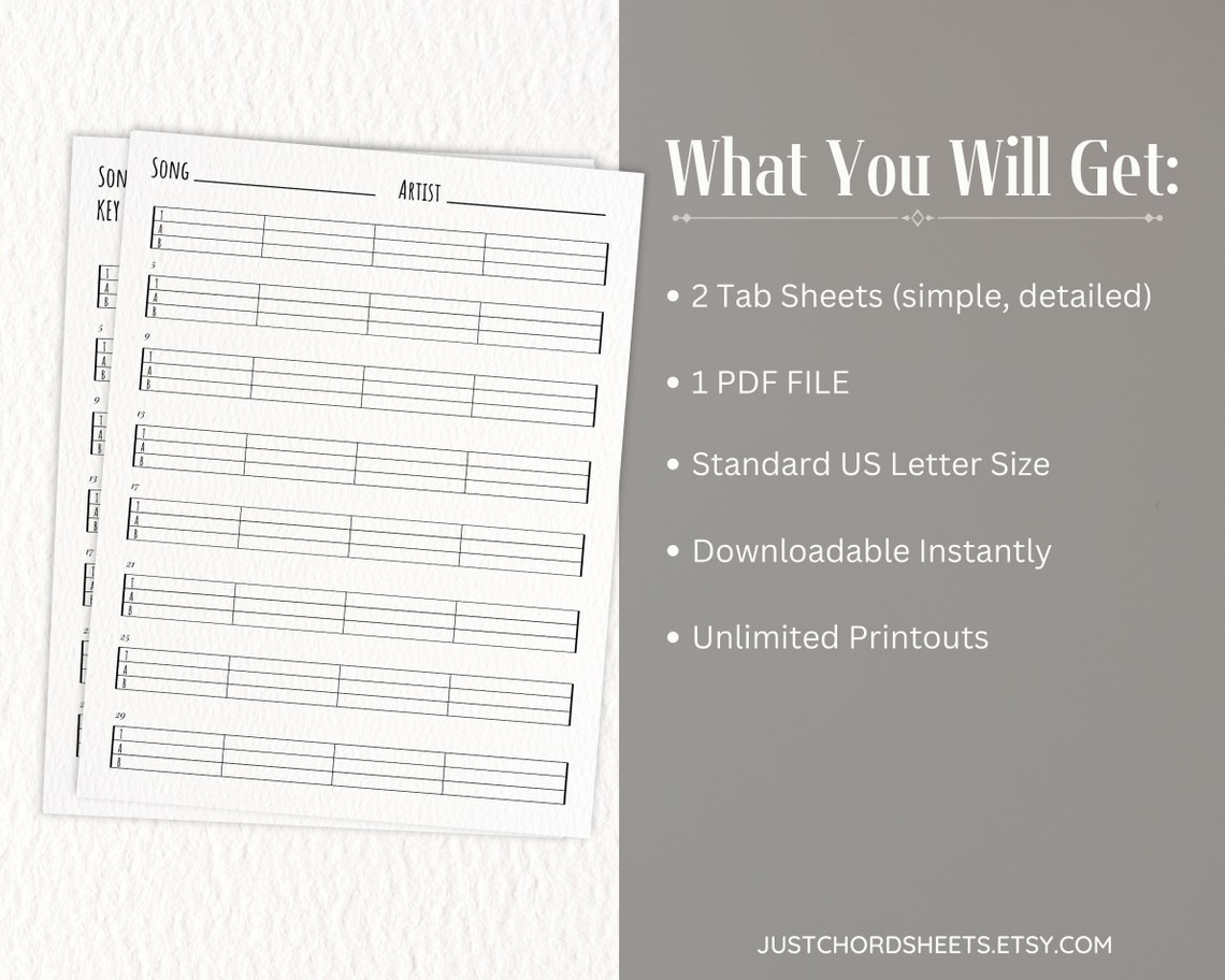 Blank Mandolin Tab Sheets for Bluegrass Beginners Intermediates Experts ...