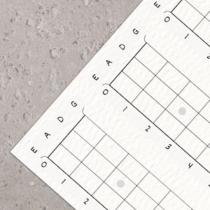 Printable Blank Bass Guitar Fretboard Chart Neck Diagram Teacher ...
