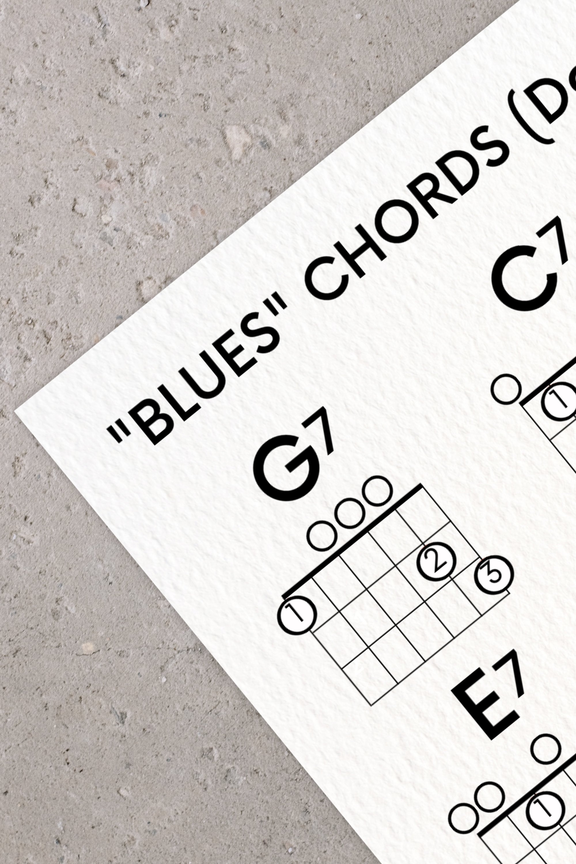 Printable Left Handed Guitar Chord Charts for Beginners Print at Home