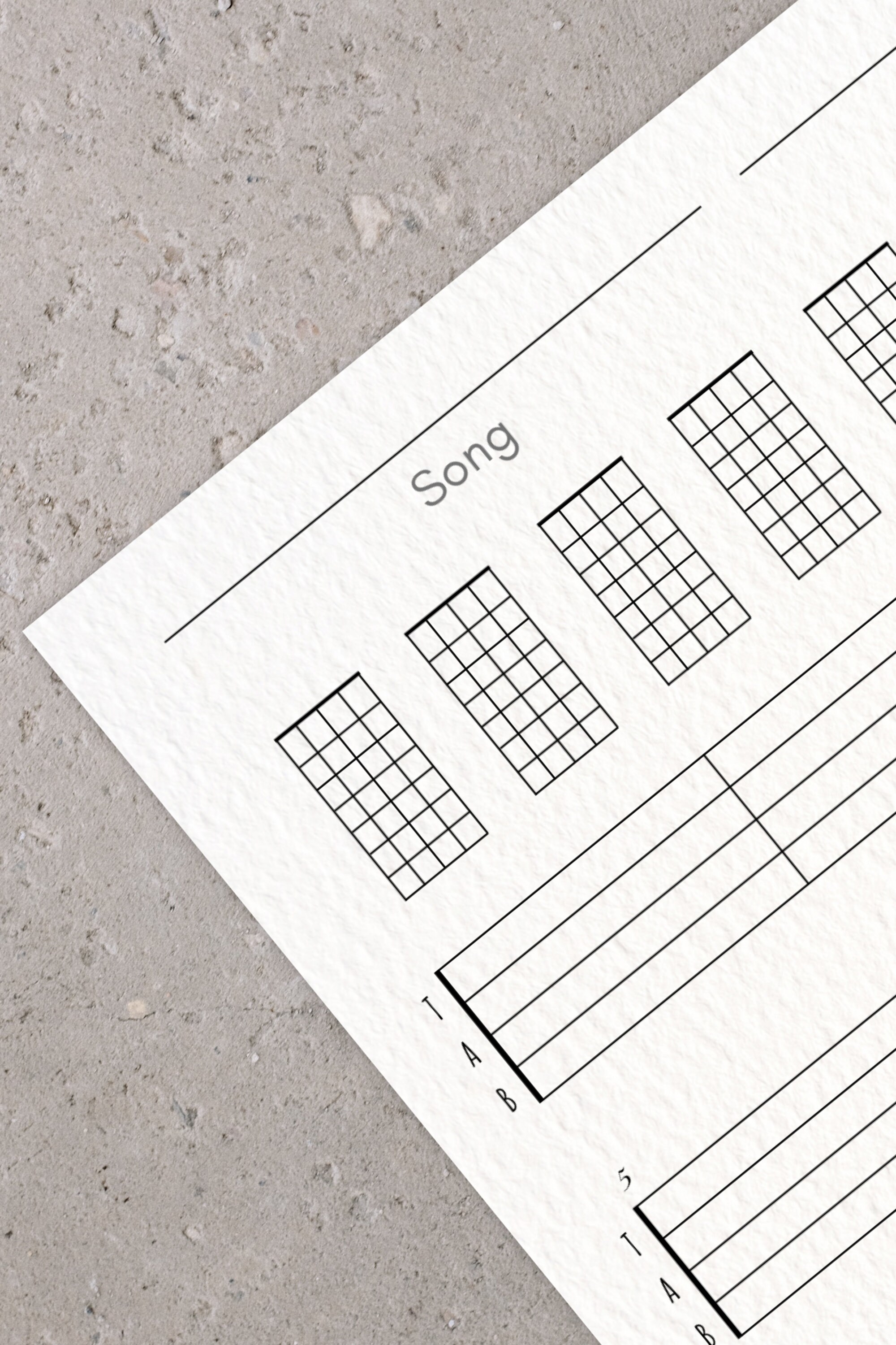 Blank 5 String Bass Tabs Plus Scale Charts for Beginners Printable at