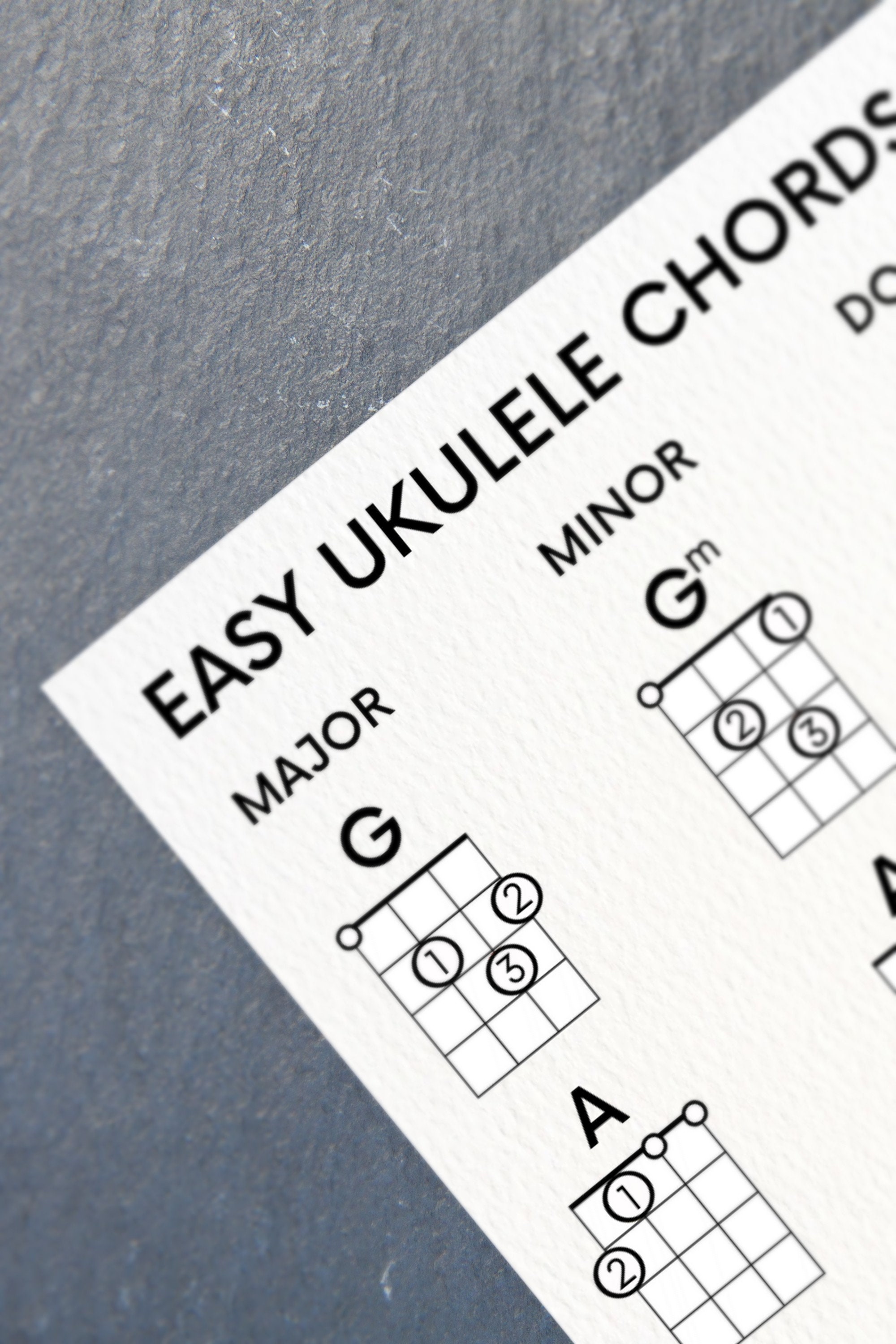 Ukulele Chord Charts for Beginners Printable at Home on Standard U.S ...