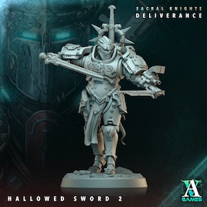 SACRAL HALLOWED SWORDS - Psychic Scifi Grimdark Demon Hunters - Archvillian Games Sculpt