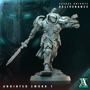 SACRAL ANNOINTED SWORDS - Psychic Scifi Grimdark Demon Hunters - Archvillian Games Sculpt