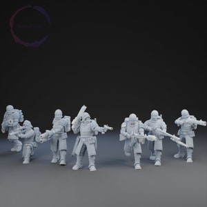FEUDAL GUARD REGIMENT - Imperial guard knight gunner squad - Resinartisan