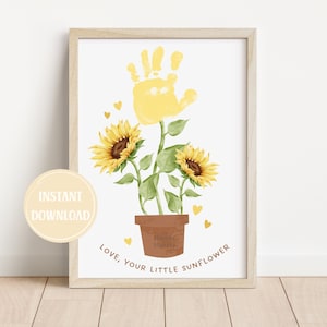 Artisanat d'empreinte de tournesol