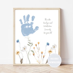 Two Years Old Handprint Craft Toddler Handprint Art Baby Handprint DIY Toddler Handprint Art
