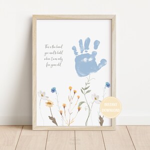 Five Years Old Handprint Craft Handprint Art Keepsake Handprint Gift for Mothers Grandparents Keepsake Craft