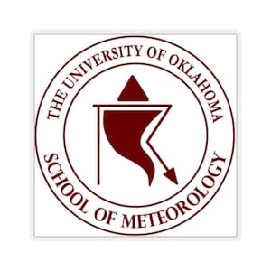 Pegatina de meteorología de la Universidad de Oklahoma