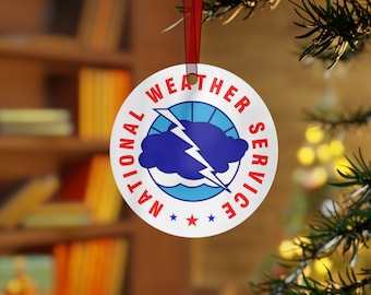 National Weather Service (NWS) Metal Christmas Ornament