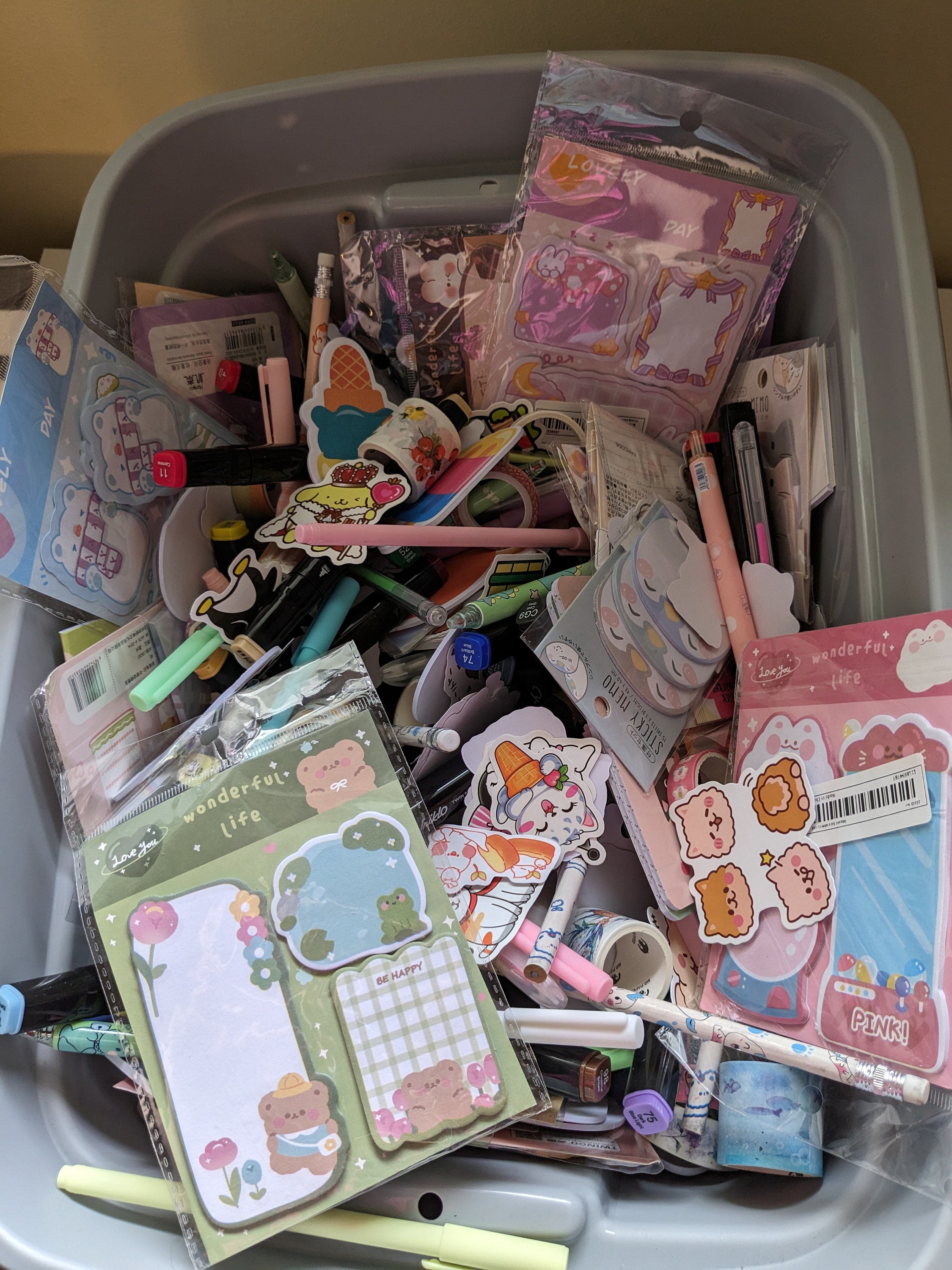 Cute Kawaii Stationery School Office Supplies, School Box, Japanese Korean  Sakura Style Gift for Kids, Girls, Students Yummy Candy Holidays 