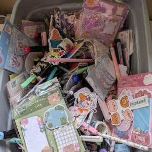 Stationery Lucky Scoop, kawaii stationery box, mystery scoop, grab bag, stationery bundle set