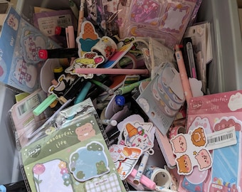 Stationery Lucky Scoop, kawaii stationery box, mystery scoop, grab bag, stationery bundle set