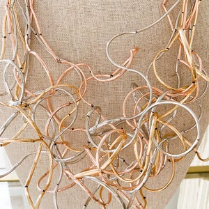 Necklace Gold Tricolor rose gold silver INFINITYGOLD