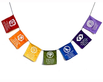 GD Lyric & Icon Chakra Prayer Flags! Small and Large Sizes