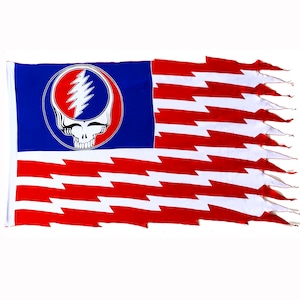 GD Inspired Batik Steal Your Face American Flag! - 3 x 5 1/2 Feet!