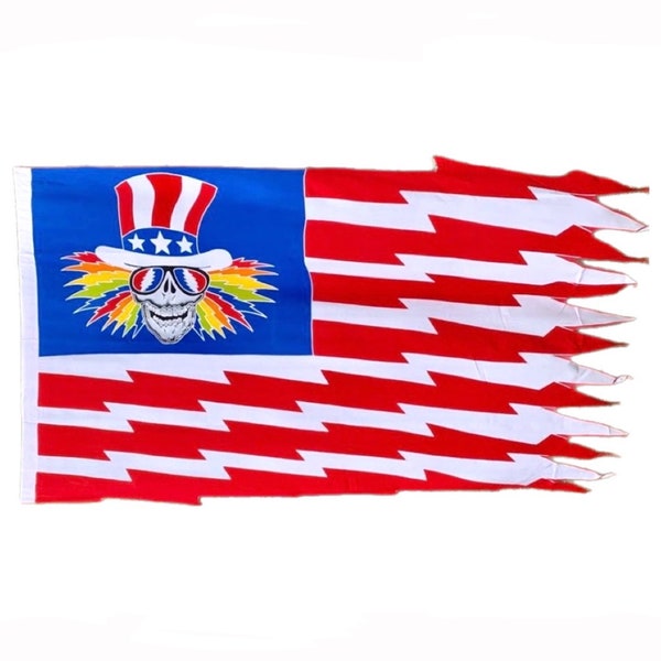 GD a inspiré le drapeau américain Batik Oncle Sam! - 3 x 5 1/2 pieds !