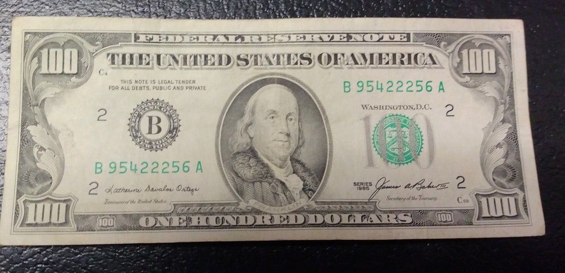 1985-series-100-dollar-federal-reserve-note-good-etsy