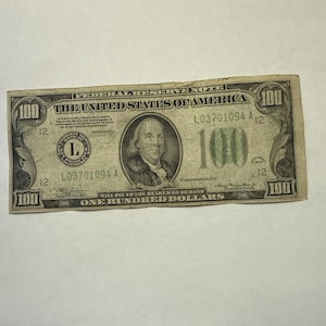 レア　アメリカ合衆国　100ドル　旧紙幣　1枚　アンティーク　コレクション 1966年 100ドル札（赤印） - Etsy 日本