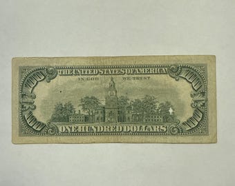 1966年 100ドル札（赤印） - Etsy 日本