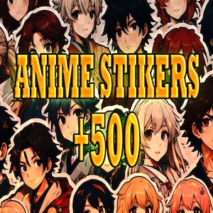 Anime Stickers Bundle Pack PNG +500 Designs, Cliparts, Anime Characters, Digital Download, Kawaii