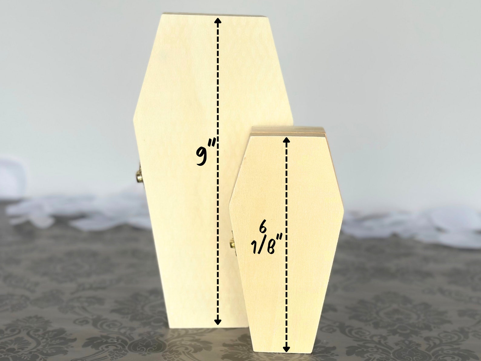 Wood Coffin Unfinished Wood Coffin Box Coffin Decor Goth Etsy