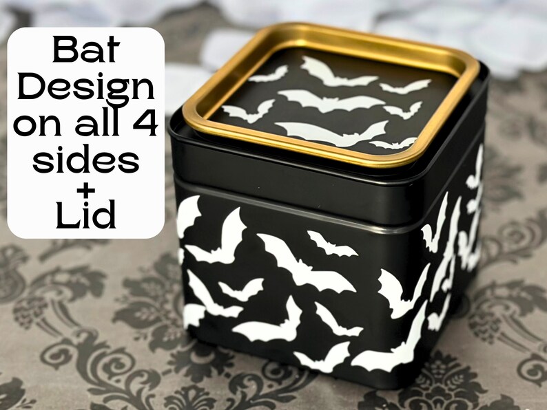 Goth Kitchen Storage Bats Storage Canister Gothic Kitchen Etsy