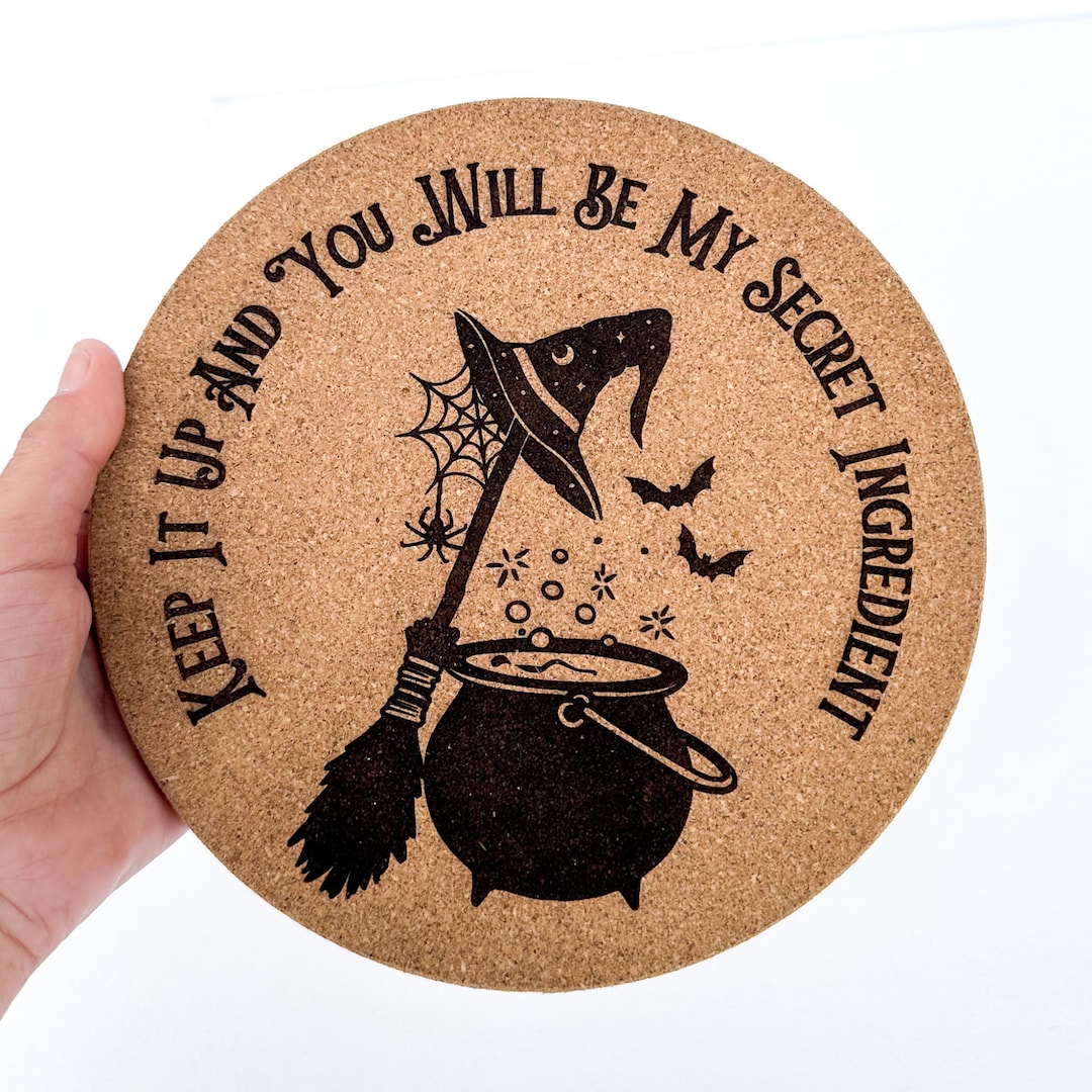 Witch Kitchen Decor Trivet Cork Pot Holder Funny Kitchen Gift Goth ...