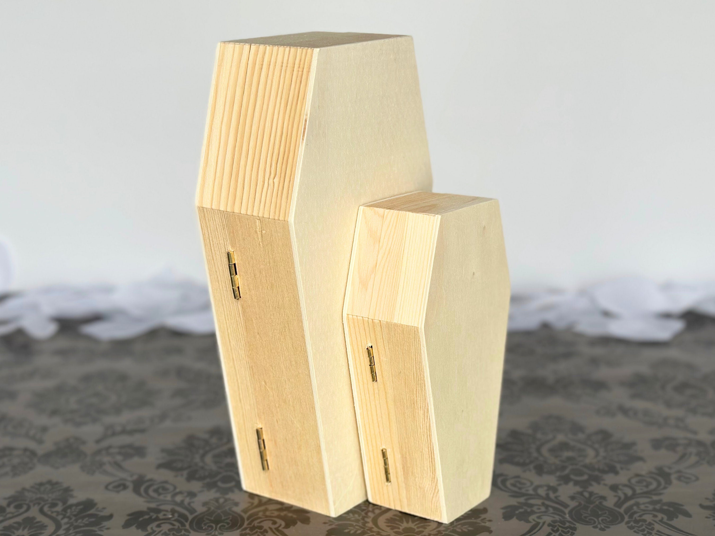 Wood Coffin Unfinished Wood Coffin Box Coffin Decor Goth Etsy