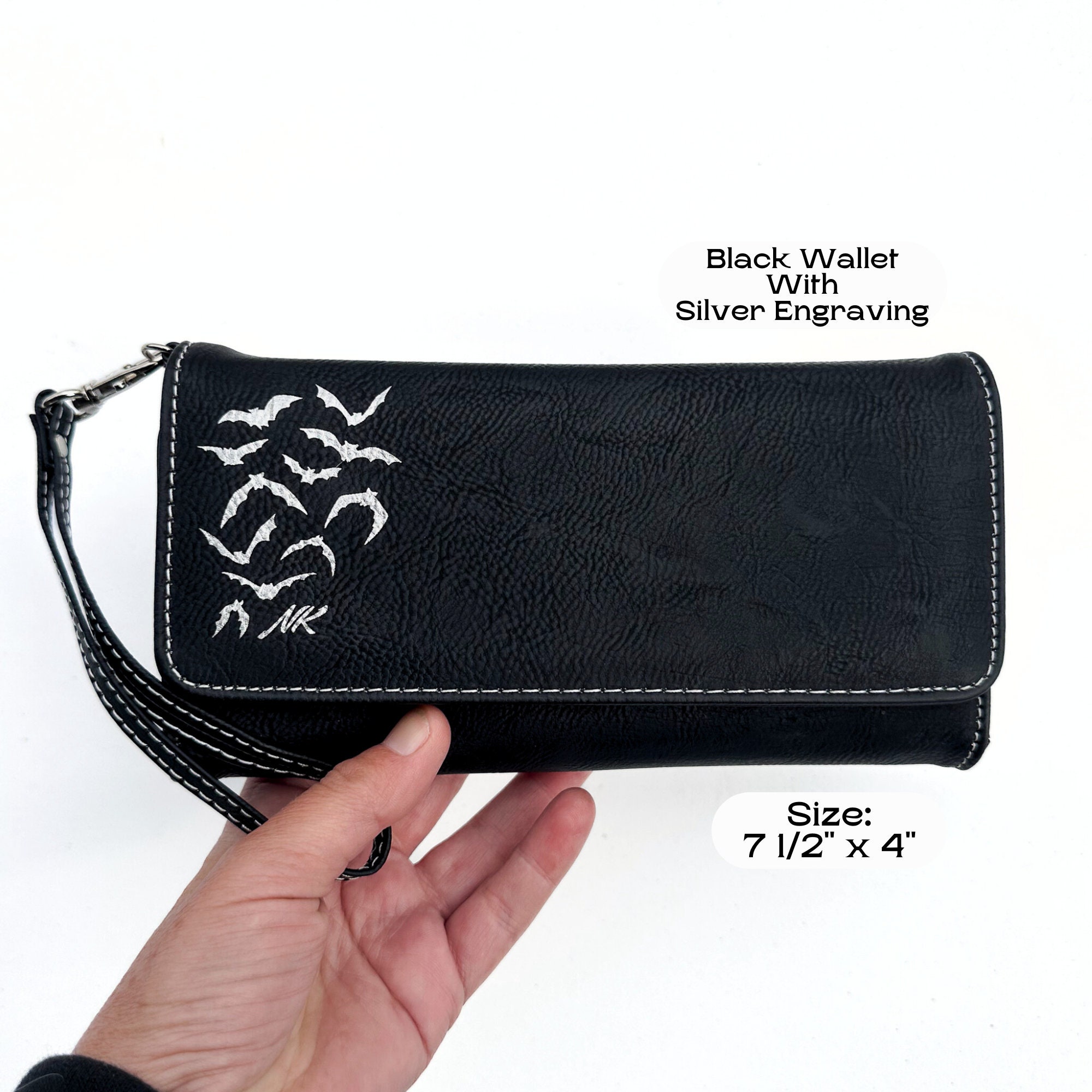 Gothic Wallets For Women FULUHUAPIN Women's Goth Halloween Bat