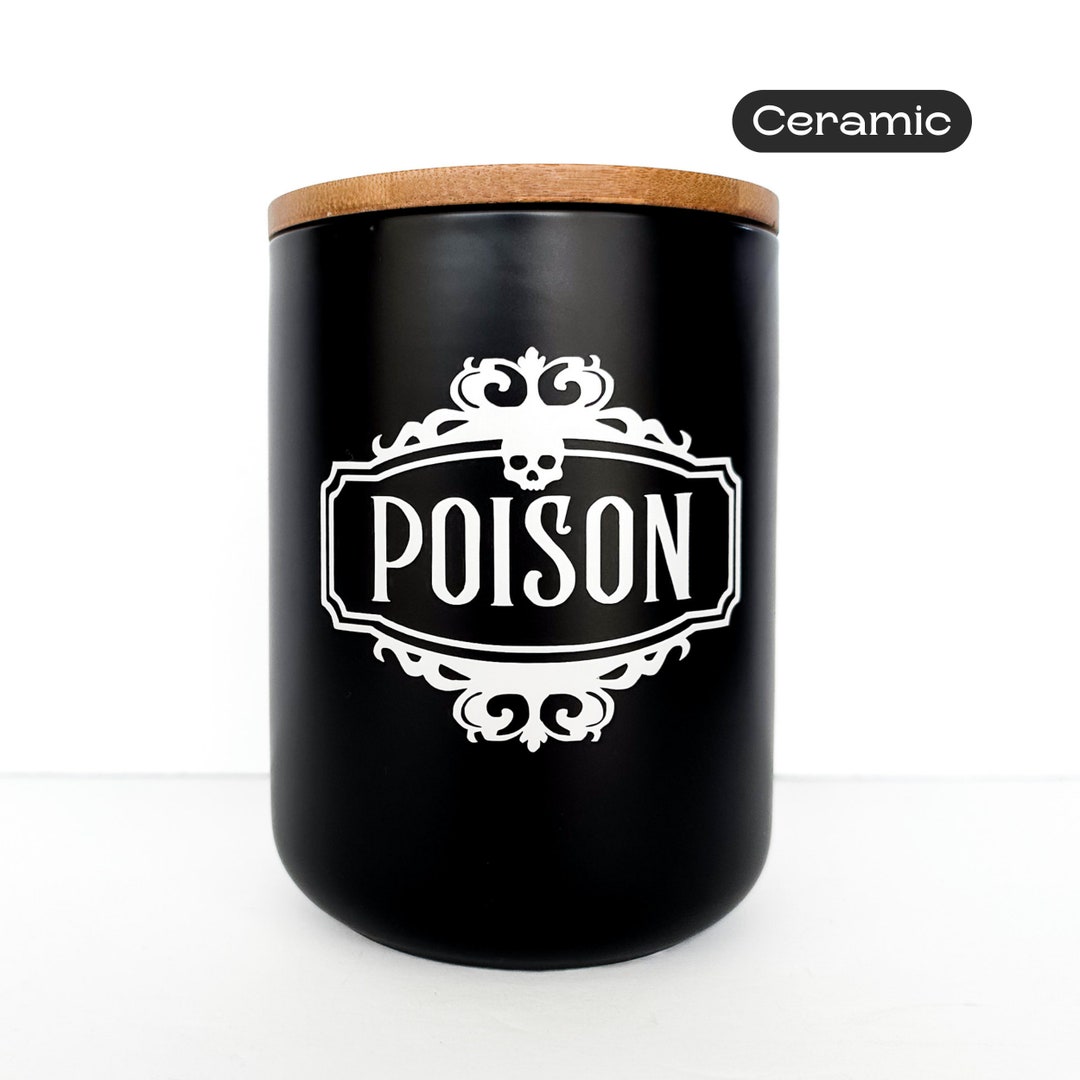Goth Kitchen Storage Canister Ceramic Coffee Station Canister Gothic
