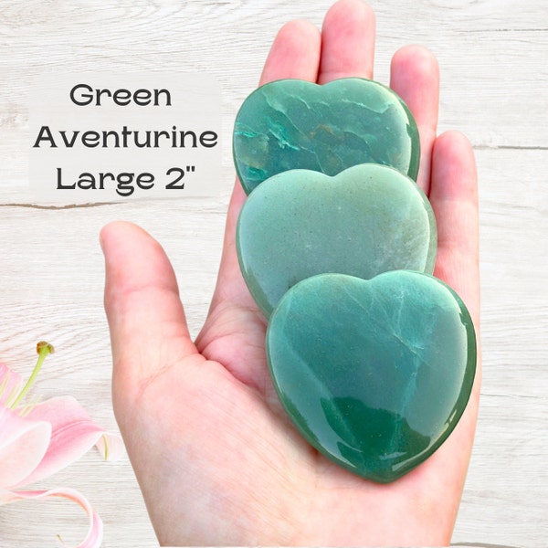 Green Aventurine Heart Stone Large Green Aventurine Heart Polished Palm Stone Pocket Heart Green Aventurine Stone Aventurine Crystal