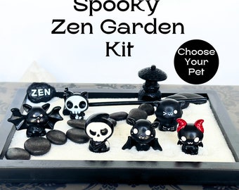 Cute Desk Decor Zen Garden Desk Sand Garden Goth Zen Garden Kit for Office Mini Zen Garden Set Meditation Kit Sand Garden Goth Desk Decor