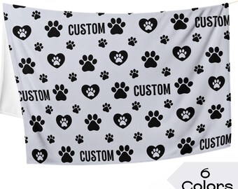 Custom Pet Name Blanket Personalized Dog Blanket New Puppy Gift for Pet Parents Custom Puppy Blanket Gift for Dog Home