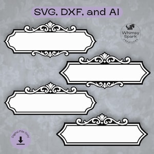 Baroque Frame SVG, Gothic Sign Blank, Laser Cut Files (Digital Download)