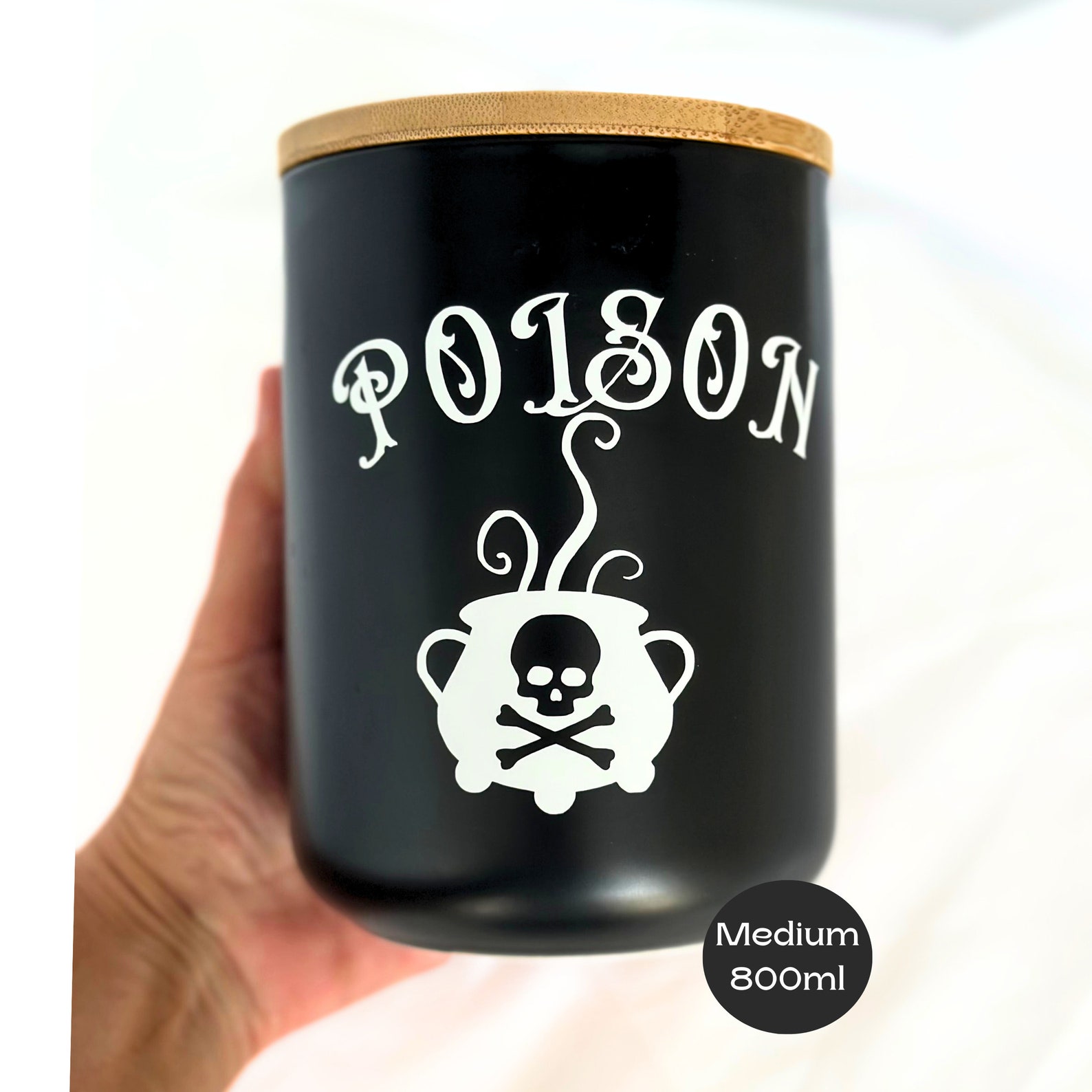 Goth Kitchen Storage Canister Ceramic Coffee Station Canister Etsy