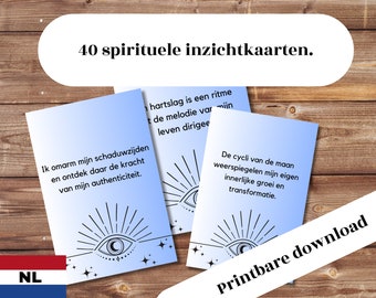 Spiritual insight cards - 40 Dutch affirmation cards - Positive affirmations - card deck - Spiritual