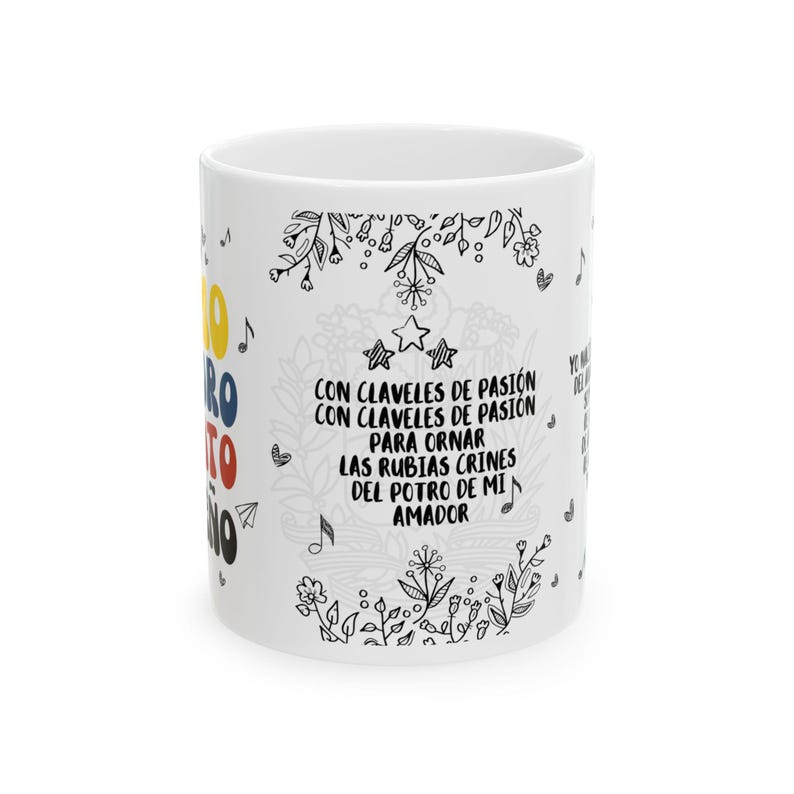 taza venezolana taza de venezuela tengo fe hasta el final Arte Tradicional Venezolano amo lloro canto sueño alma llanera venezuela regalo imagen 2