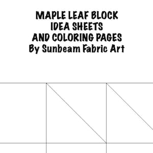 Quilt Block Ausmalbild - MAPLE LEAF | Quiltblock | Quilt Vorlage | Anleitung für Quiltblock |