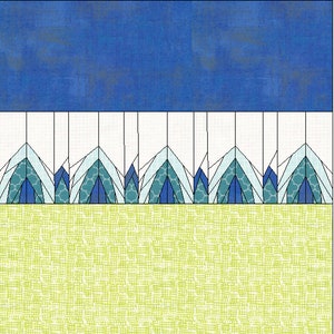 Architecture Arches - Foundation Paper Piecing FPP Pattern for quilt block